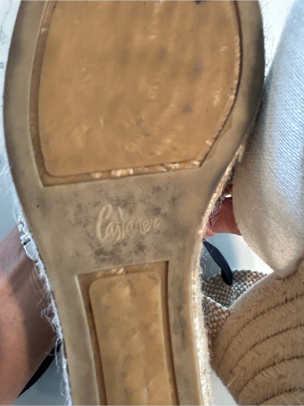 Hard to Find Castañer Candace Daisy Linen Wedge Espadrilles size 40 (9) - Picture 9 of 10